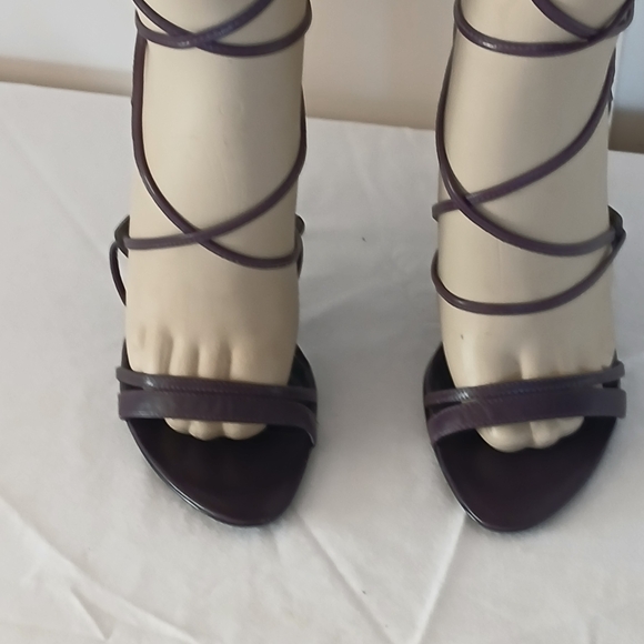 Nine West Dark Purple Strappy Sandals - Picture 1 of 9